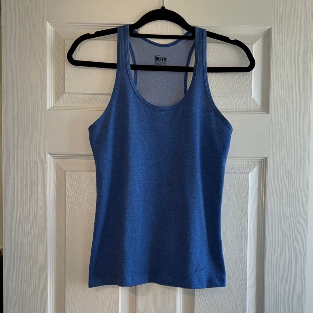 Nike Blue Sleeveless Fitted Tank Top